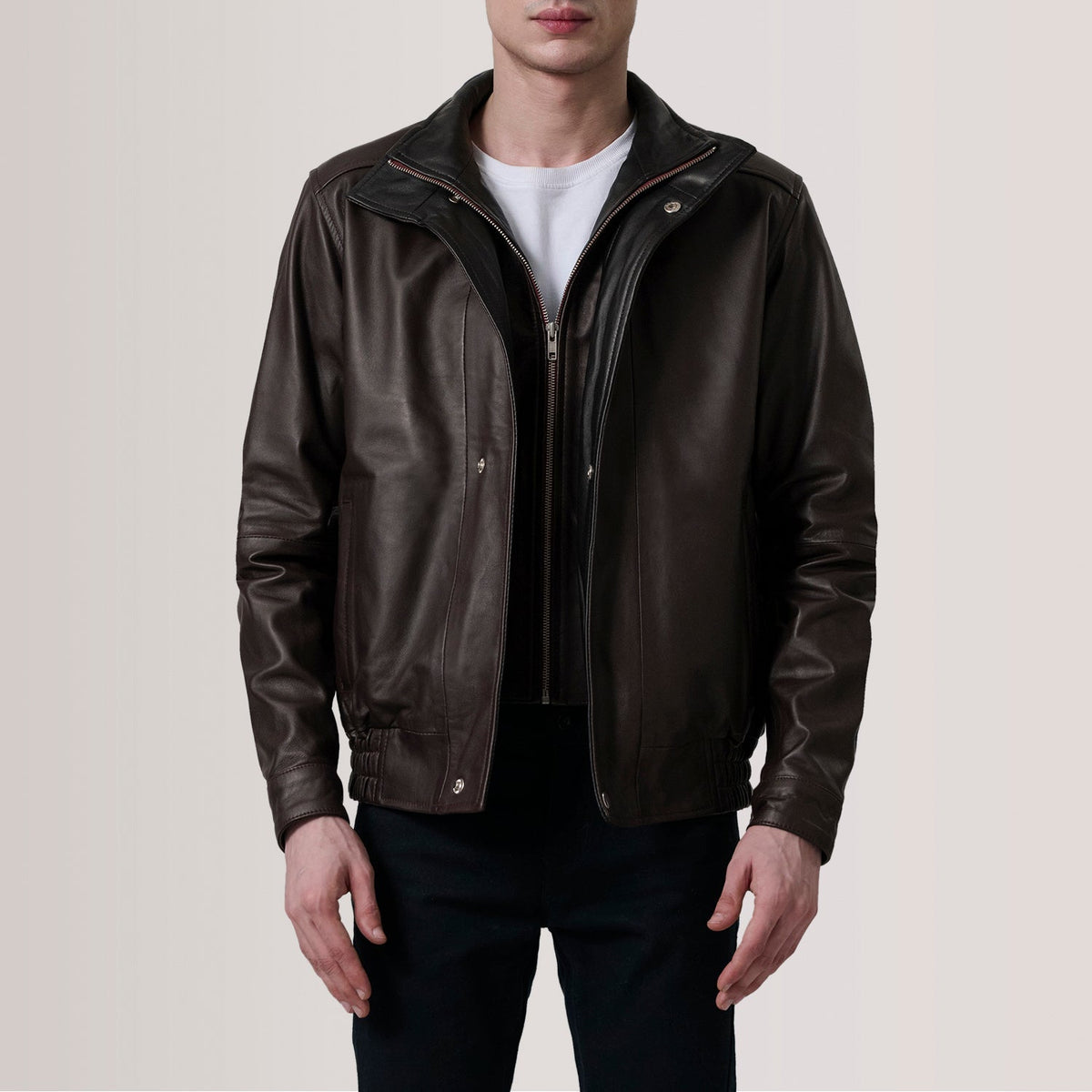Alfred Bomberjakke i Skinn for Herre – alternate product view 1