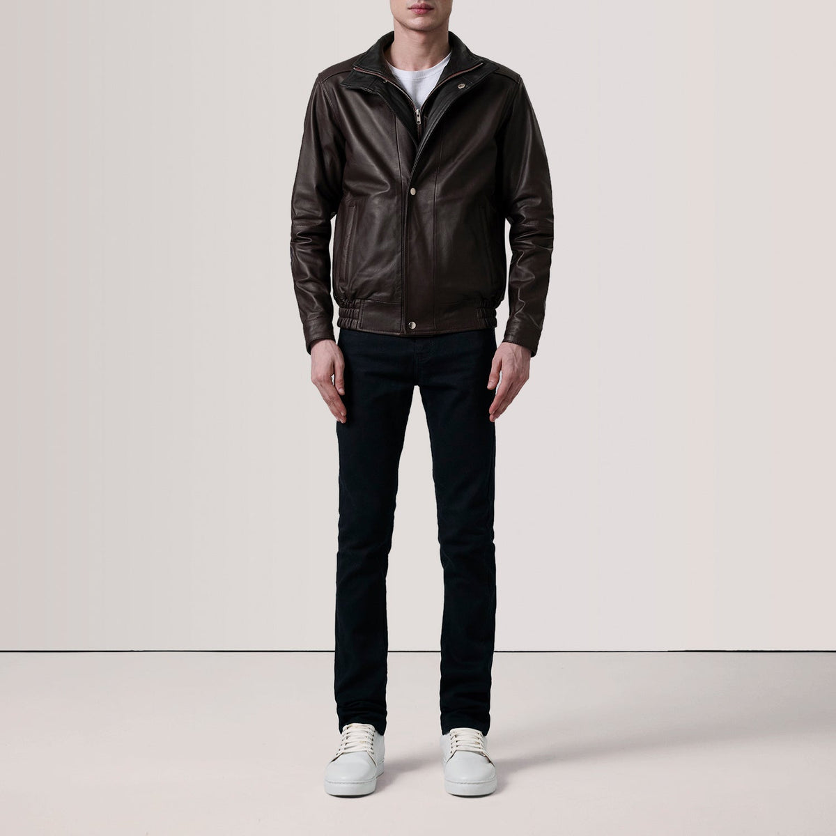 Alfred Bomberjakke i Skinn for Herre – alternate product view 2