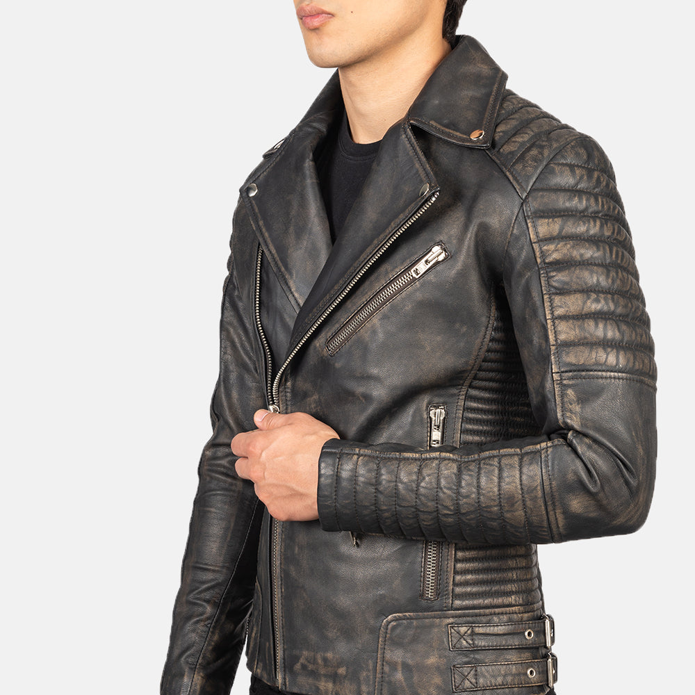 Armand Green Bikerjakke i Skinn for Herre – alternate product view 5