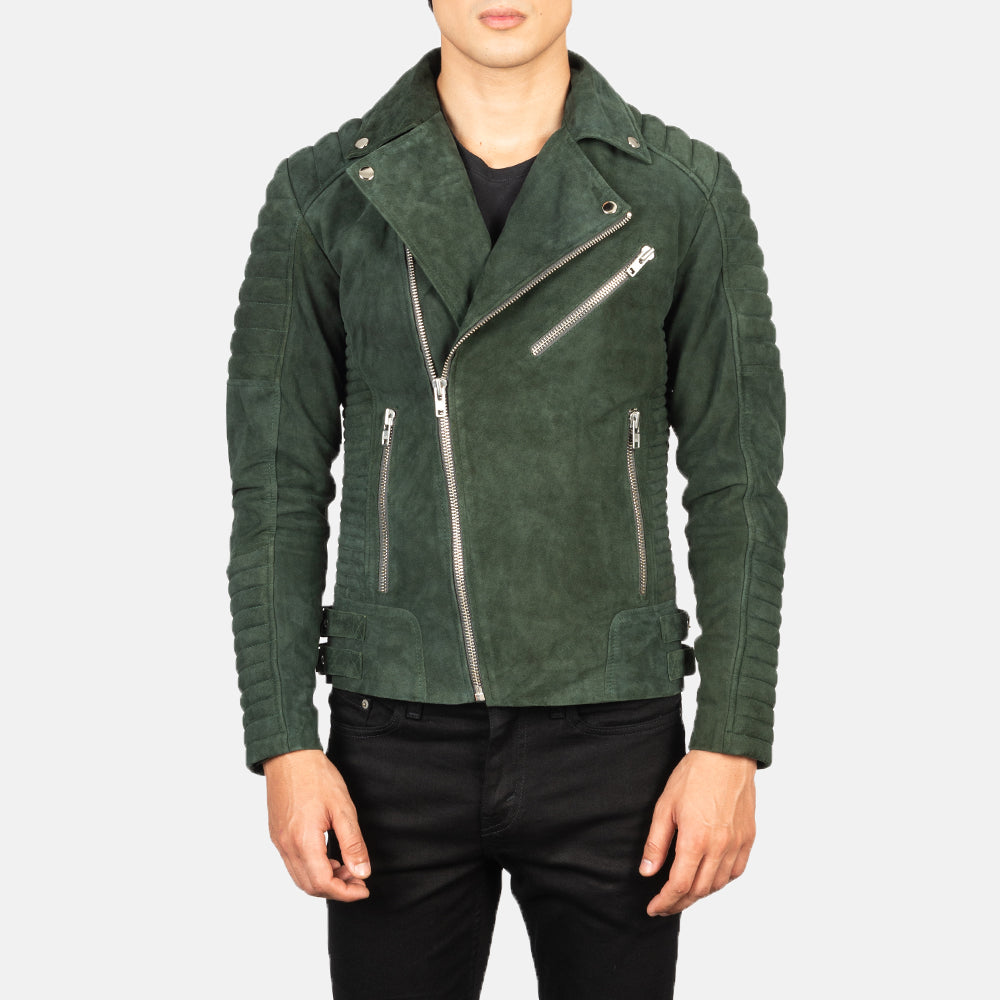 Armand Green Bikerjakke i Skinn for Herre – alternate product view 1