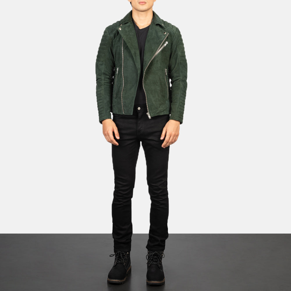 Armand Green Bikerjakke i Skinn for Herre – alternate product view 3