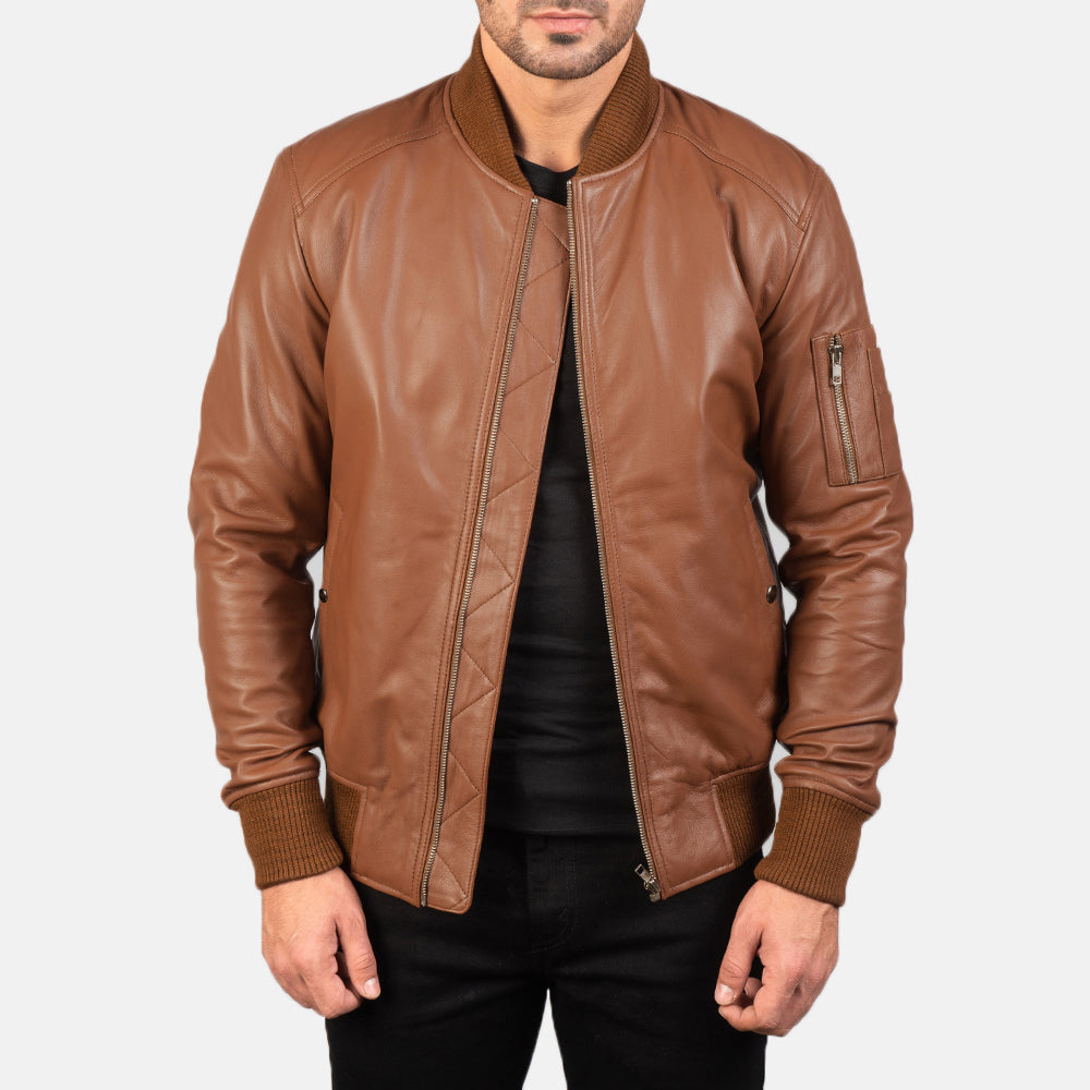 Bomia MA-1 Bomberjakke i Skinn for Herre – alternate product view 1