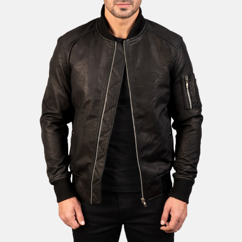 Bomia MA-1 Bomberjakke i Skinn for Herre – alternate product view 1