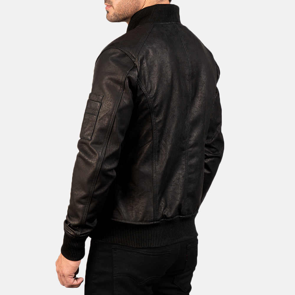 Bomia MA-1 Bomberjakke i Skinn for Herre – alternate product view 4