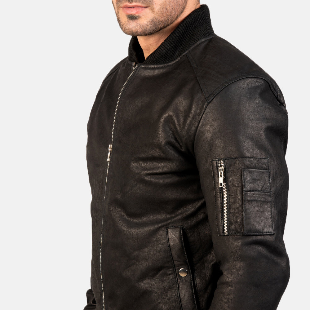 Bomia MA-1 Bomberjakke i Skinn for Herre – alternate product view 5