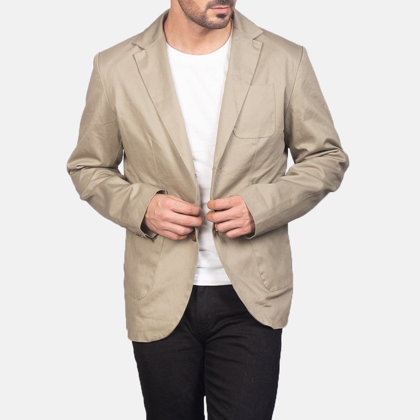 Borges Beige Skinnblazer for Herre