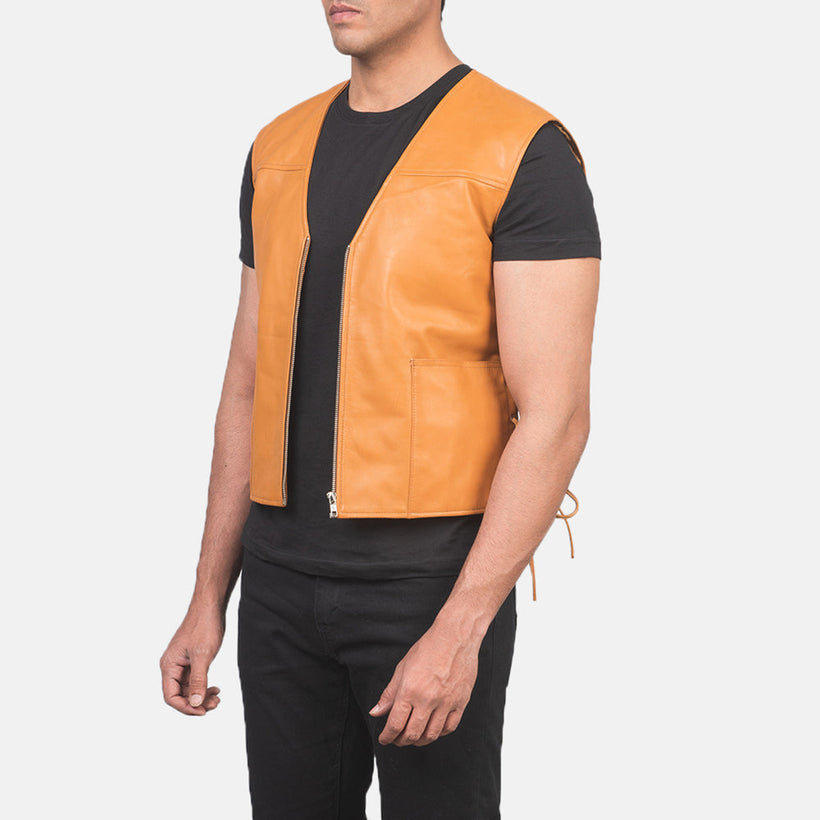 Brandon Lys brun Brun Skinnvest for Herre