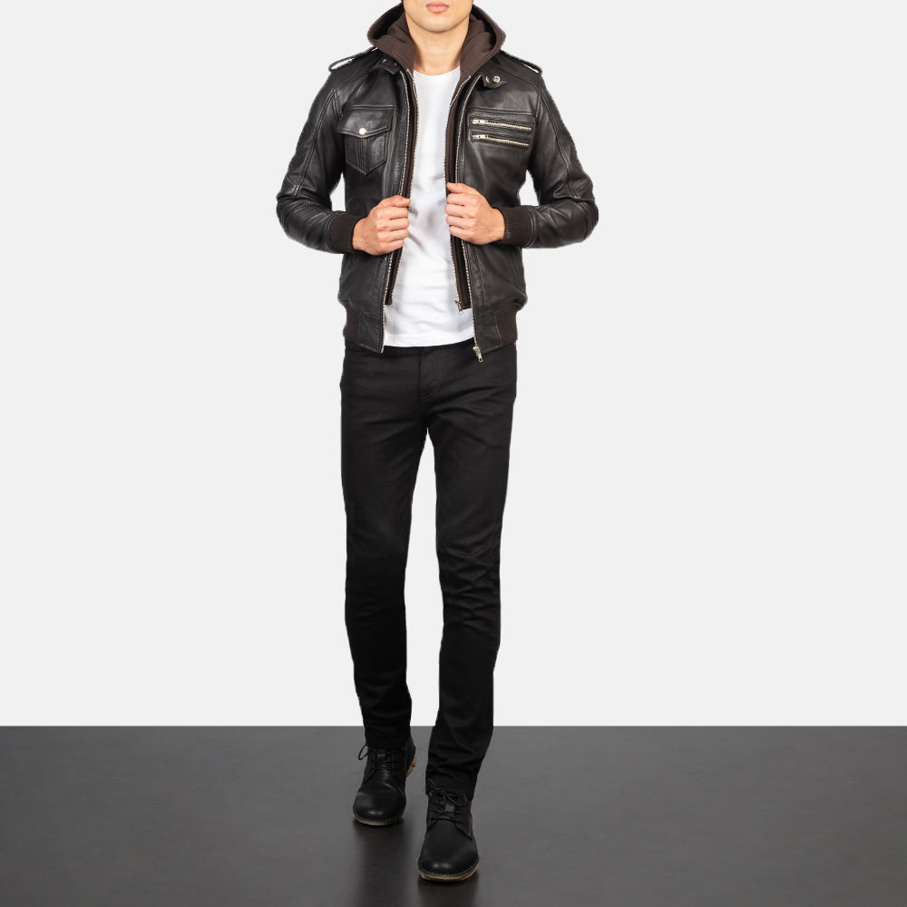 Bravado Bomberjakke i Skinn for Herre – alternate product view 3