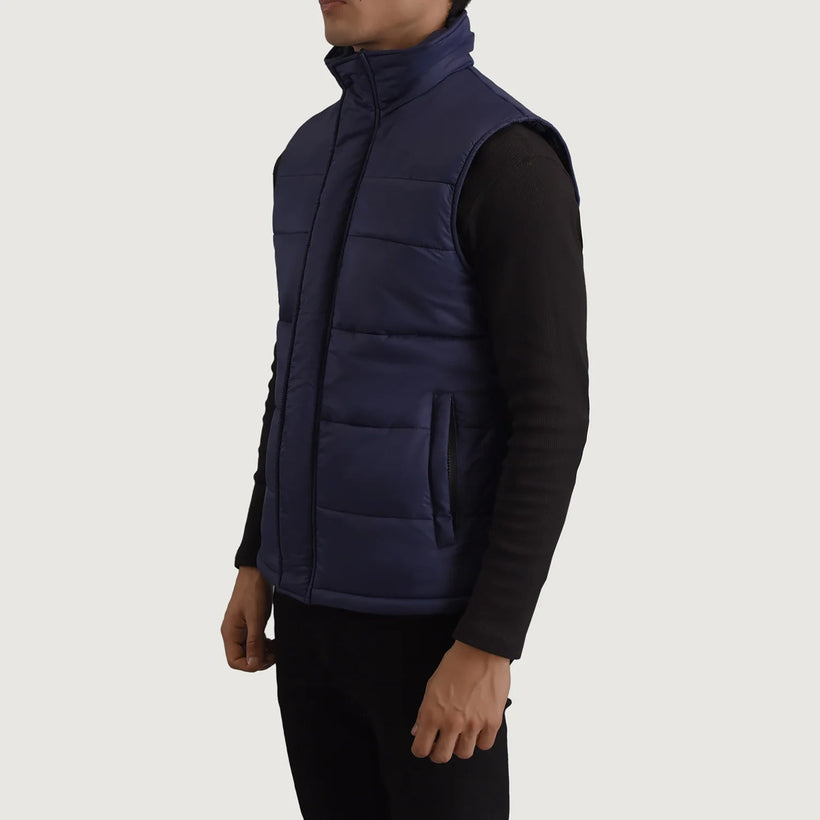 Bryan Blue Puffer Vest for Herre