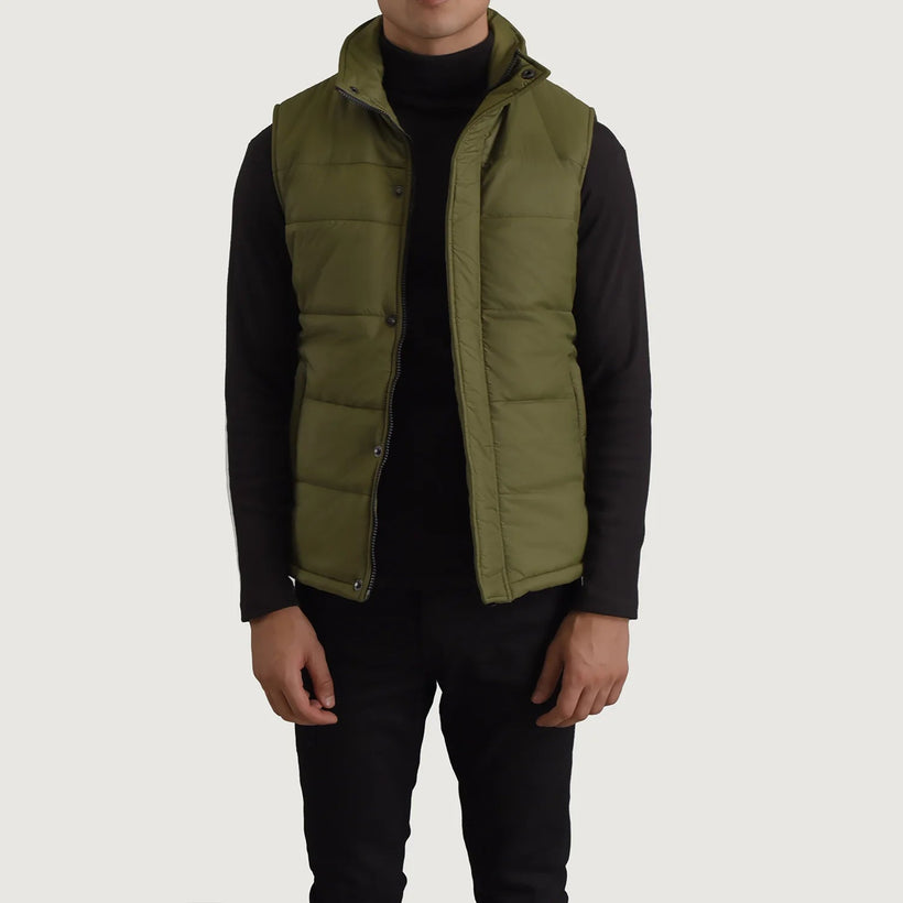 Bryan Green Puffer Vest for Herre