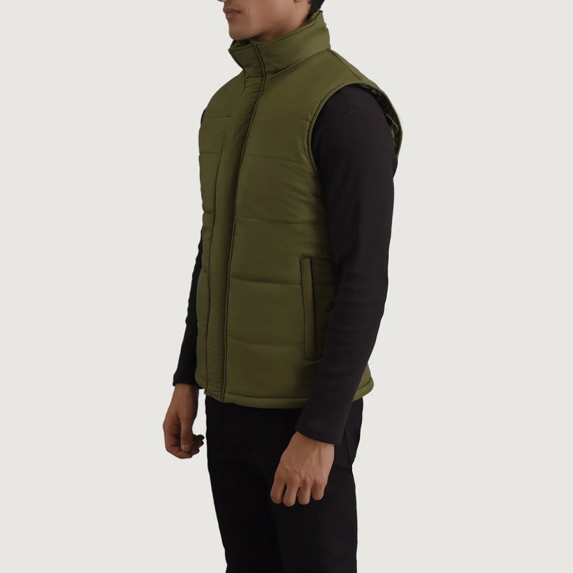 Bryan Green Puffer Vest for Herre