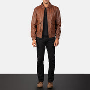 Coffmen Bomberjakke i Skinn for Herre – alternate product view 3