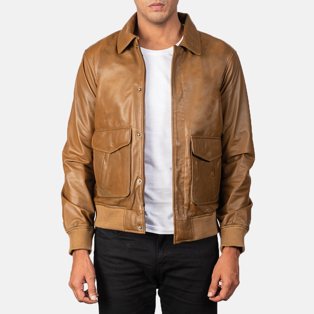 Coffmen Bomberjakke i Skinn for Herre – alternate product view 1