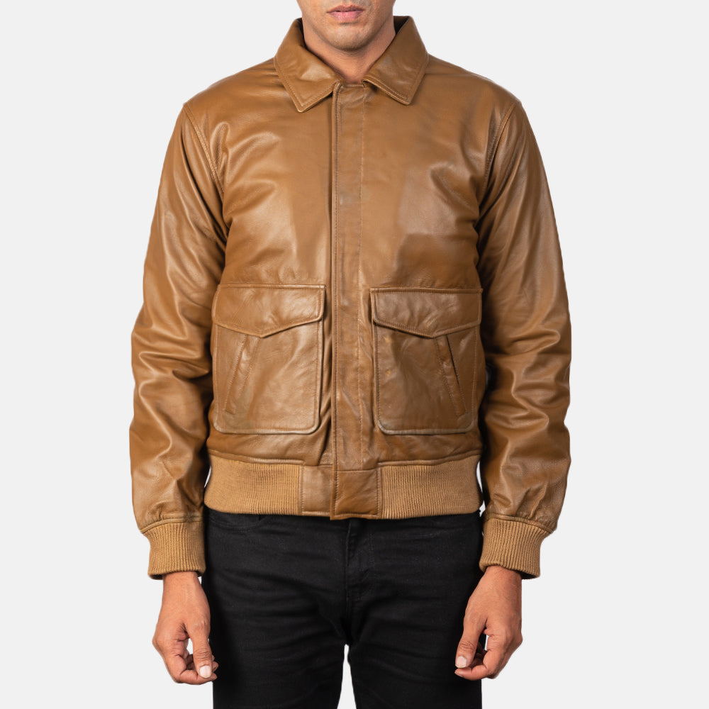 Coffmen Bomberjakke i Skinn for Herre – alternate product view 3