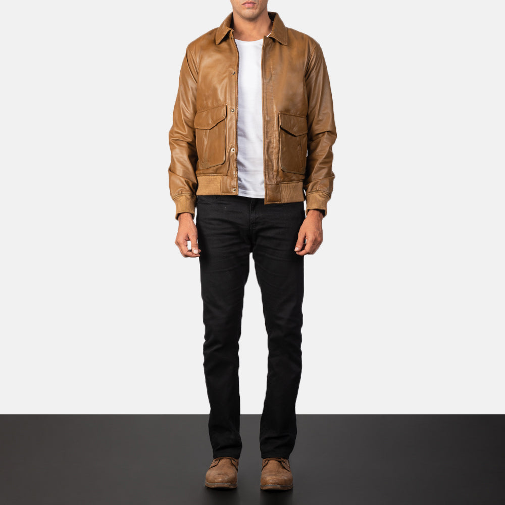 Coffmen Bomberjakke i Skinn for Herre – alternate product view 4