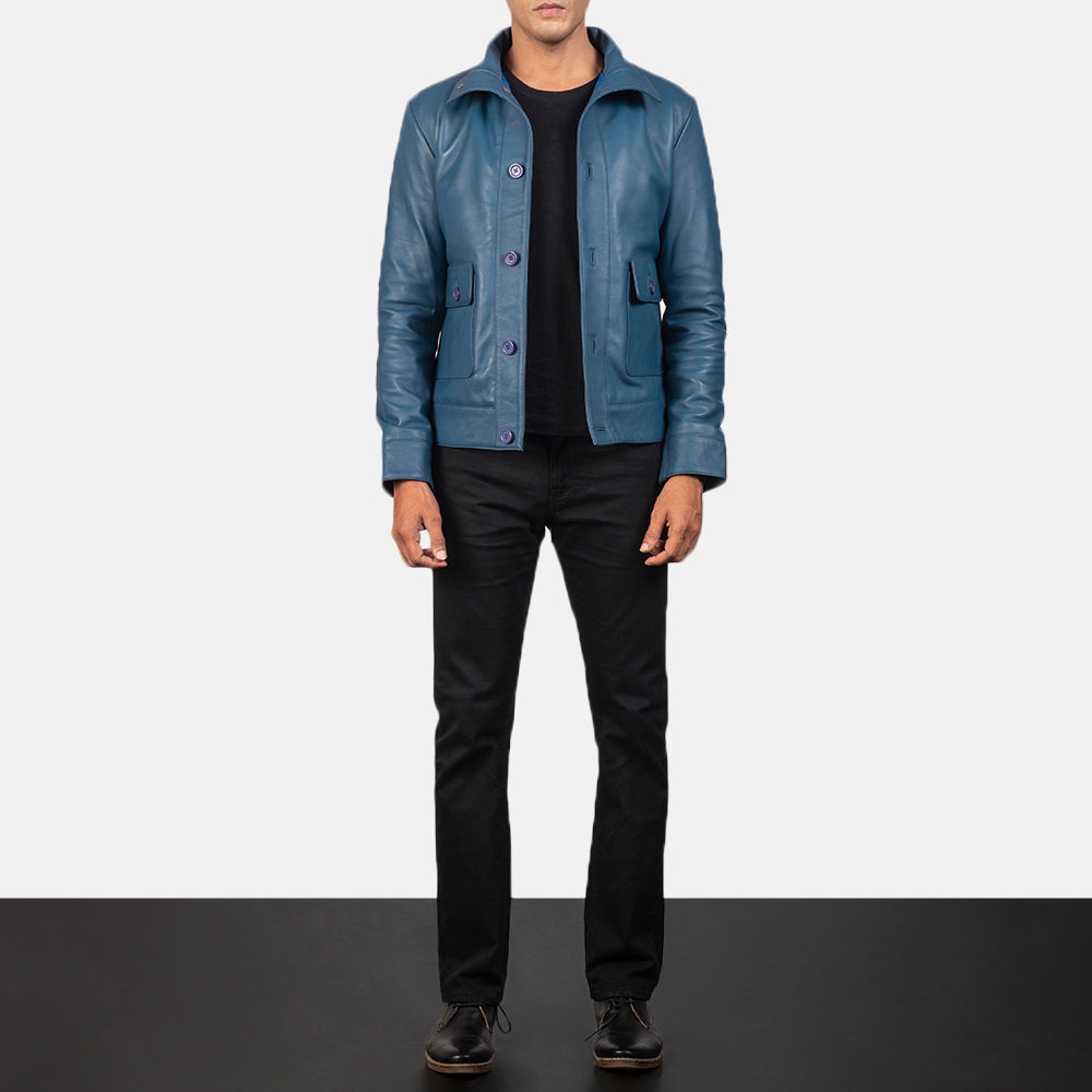 Columbus Bomberjakke i Skinn for Herre – alternate product view 3