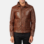 Columbus Bomberjakke i Skinn for Herre – alternate product view 1