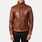 Columbus Bomberjakke i Skinn for Herre – alternate product view 3