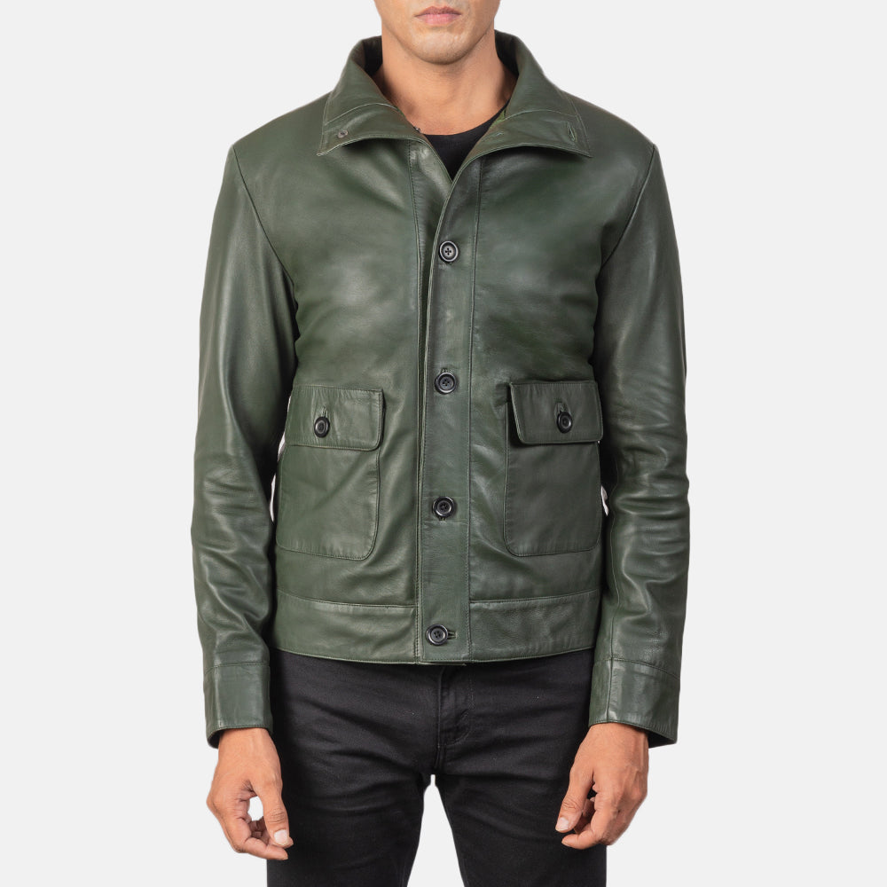 Columbus Bomberjakke i Skinn for Herre – alternate product view 1