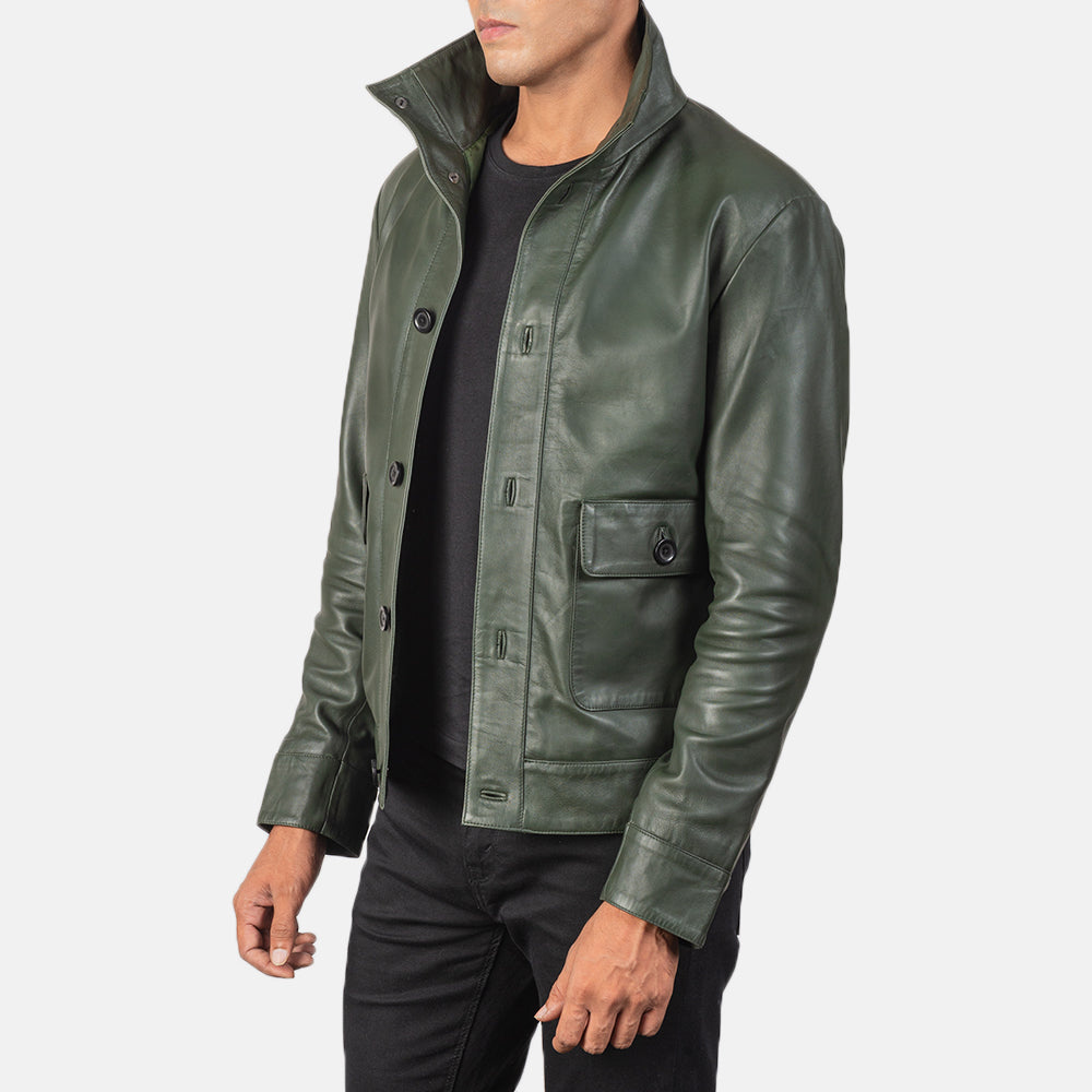Columbus Bomberjakke i Skinn for Herre – alternate product view 2