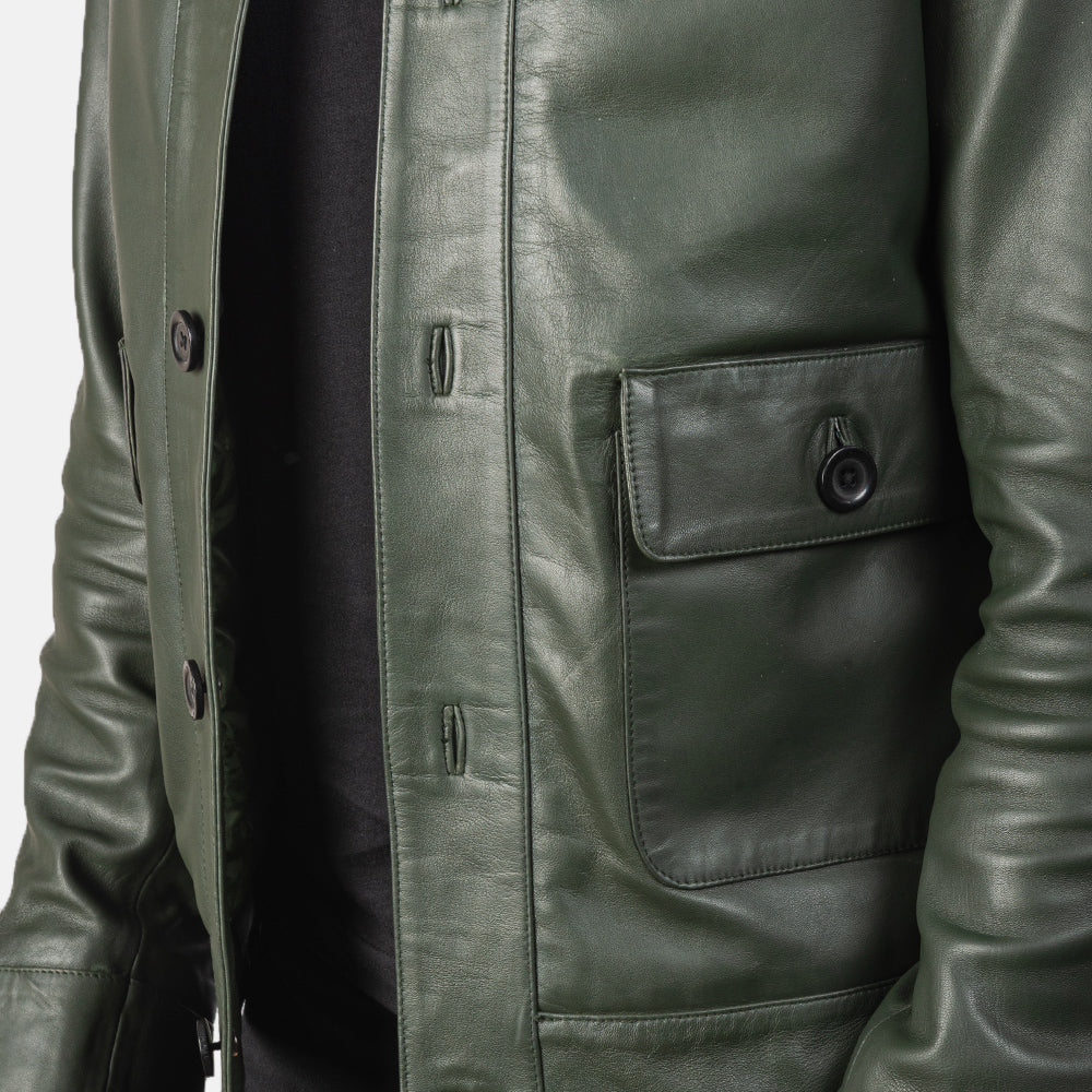 Columbus Bomberjakke i Skinn for Herre – alternate product view 6