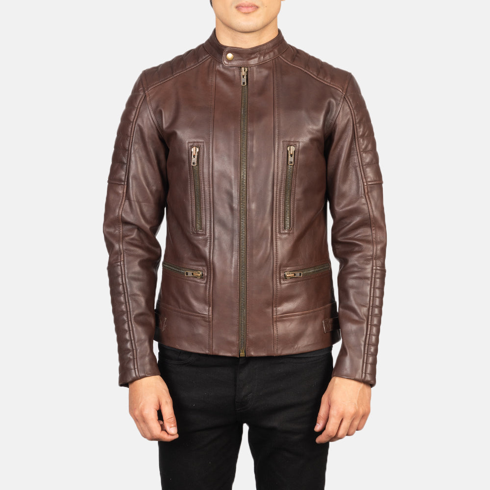 Damian Bikerjakke i Skinn for Herre – alternate product view 4