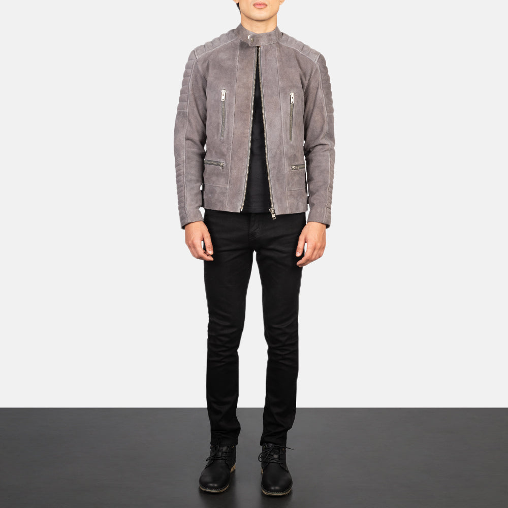 Damian Bikerjakke i Skinn for Herre – alternate product view 3