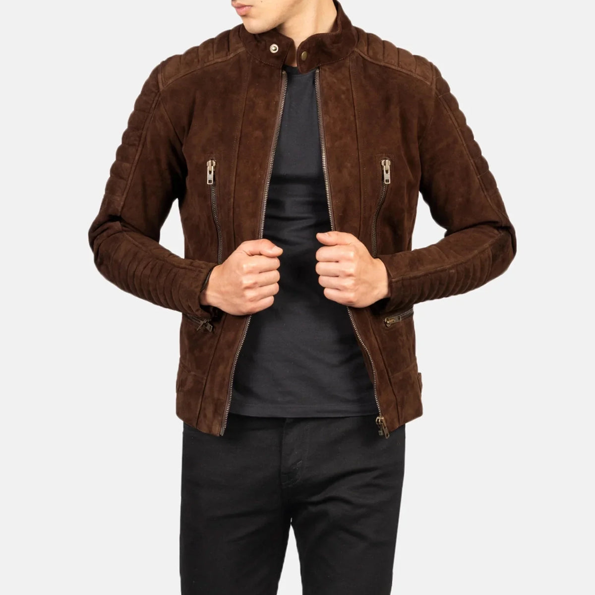 Damian Bikerjakke i Skinn for Herre – alternate product view 1