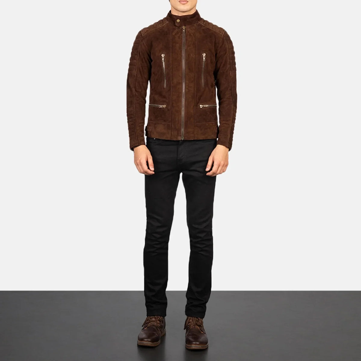 Damian Bikerjakke i Skinn for Herre – alternate product view 3