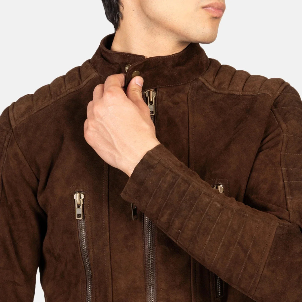 Damian Bikerjakke i Skinn for Herre – alternate product view 6