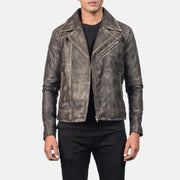 Danny Quilted Bikerjakke i Skinn for Herre – alternate product view 4