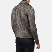 Danny Quilted Bikerjakke i Skinn for Herre – alternate product view 6