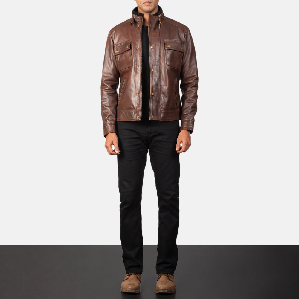Darren Bikerjakke i Skinn for Herre – alternate product view 3
