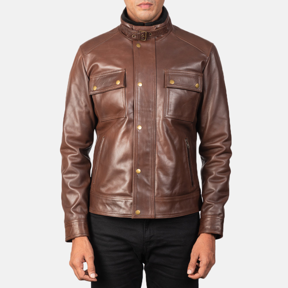 Darren Bikerjakke i Skinn for Herre – alternate product view 4