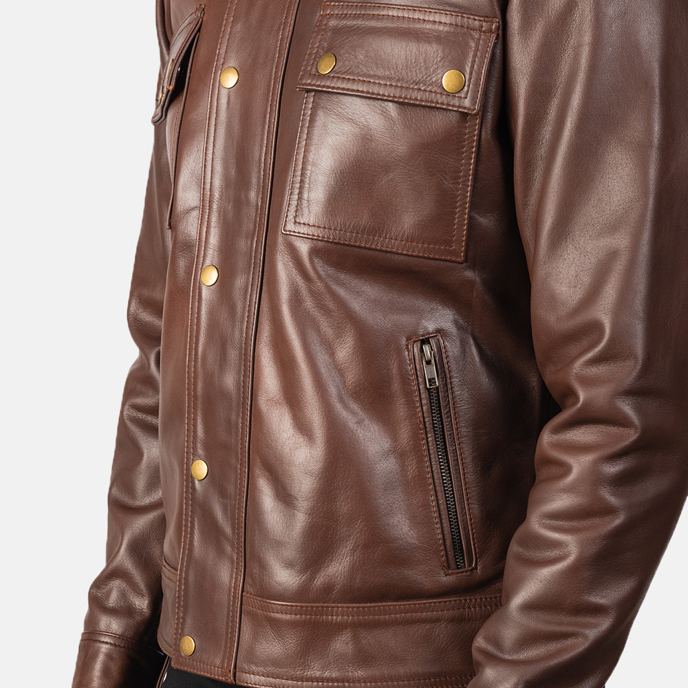 Darren Bikerjakke i Skinn for Herre – alternate product view 6