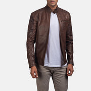Dean Svart Bikerjakke i Skinn for Herre – alternate product view 1