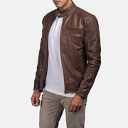 Dean Svart Bikerjakke i Skinn for Herre – alternate product view 2