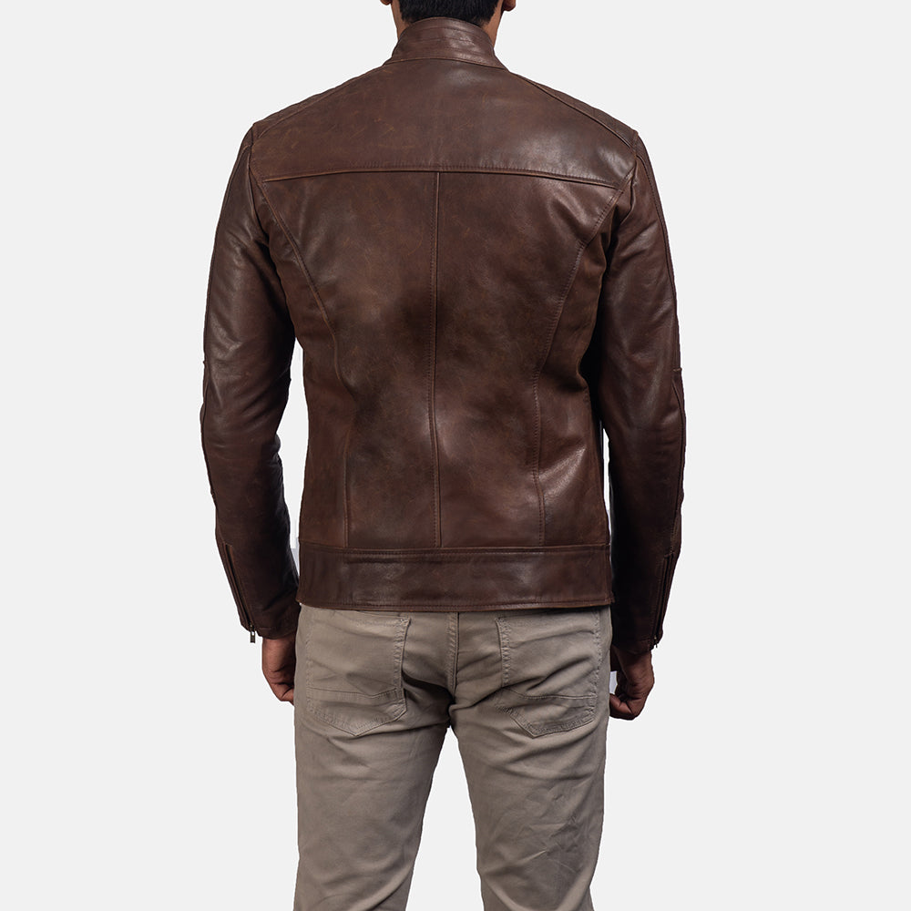Dean Svart Bikerjakke i Skinn for Herre – alternate product view 5