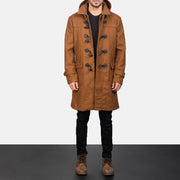 
Drake Khaki Wool Duffle Coat in Khaki Synthetic Wool - Front Profile View & Tailored Silhouette | Buy Online