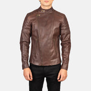 Faisor Mocha Bikerjakke i Skinn for Herre – alternate product view 5