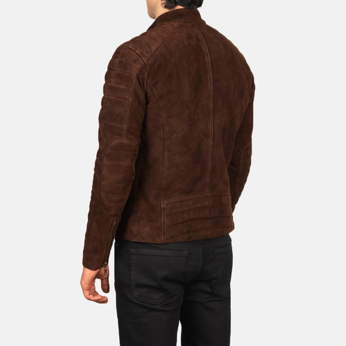 Faisor Mocha Bikerjakke i Skinn for Herre – alternate product view 5