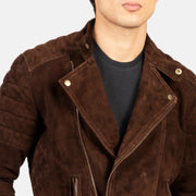 Faisor Mocha Bikerjakke i Skinn for Herre – alternate product view 6