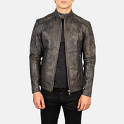 Fernando Quilted Bikerjakke i Skinn for Herre – alternate product view 1