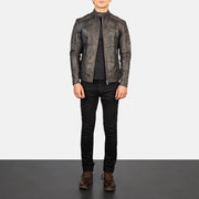 Fernando Quilted Bikerjakke i Skinn for Herre – alternate product view 3