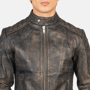Fernando Quilted Bikerjakke i Skinn for Herre – alternate product view 6