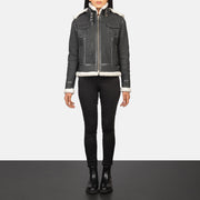 Fiona Hooded Saueskinnjakke for Kvinner – alternate product view 3