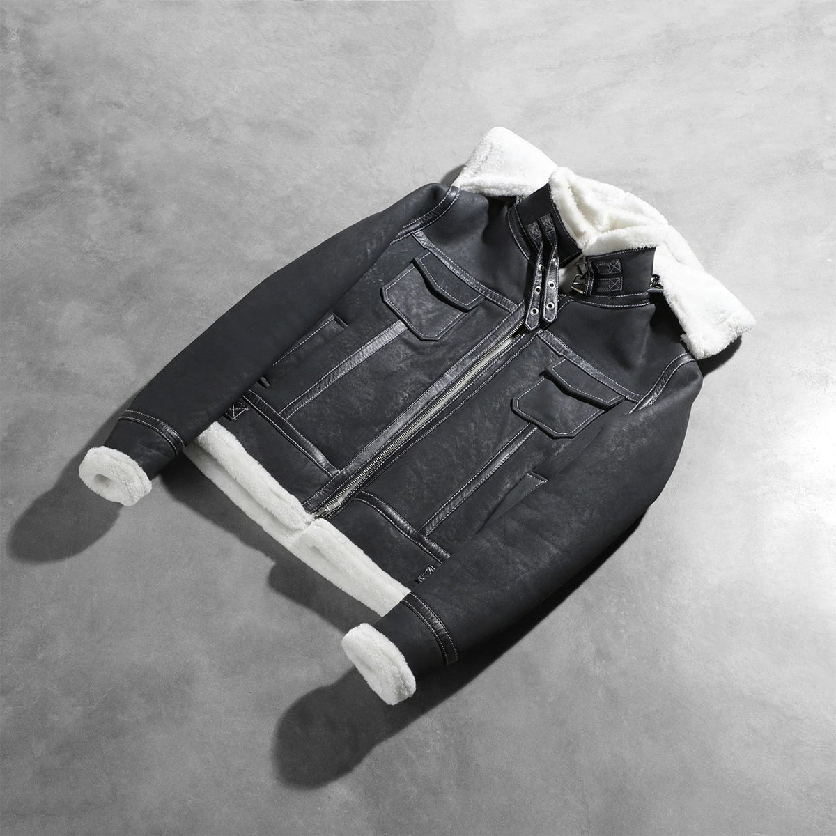 Fiona Hooded Saueskinnjakke for Kvinner – alternate product view 8