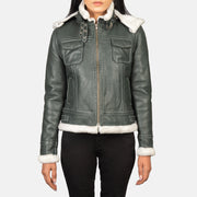 Fiona Hooded Saueskinnjakke for Kvinner – alternate product view 1