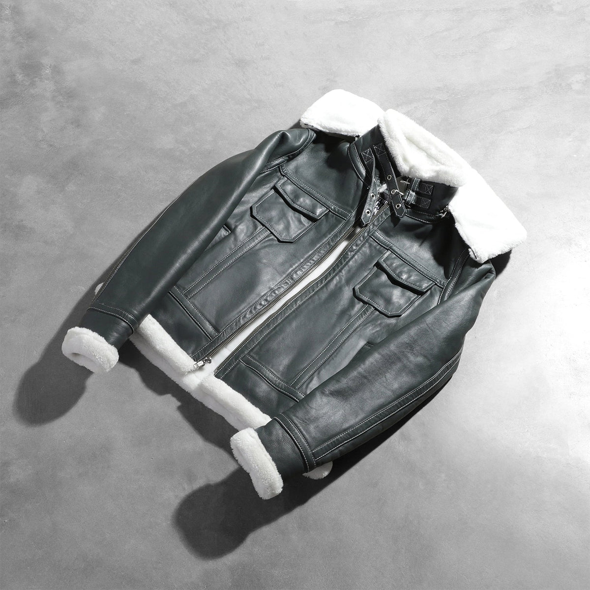 Fiona Hooded Saueskinnjakke for Kvinner – alternate product view 7