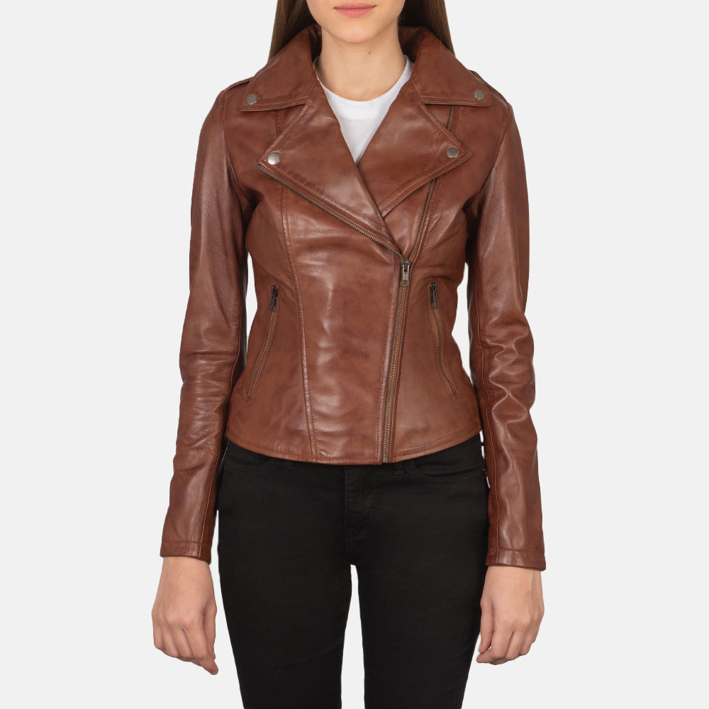 Flashback Bikerjakke i Skinn for Kvinner – alternate product view 1